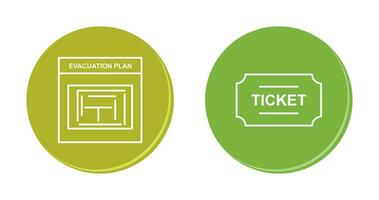 évacuation plan et des billets icône vecteur