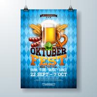 Illustration de l&#39;affiche fête Oktoberfest vecteur