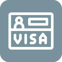 icône de vecteur de visa
