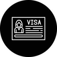 icône de vecteur de visa