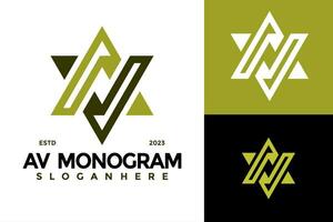 Facile moderne initiale lettre un V monogramme logo conception vecteur symbole icône illustration