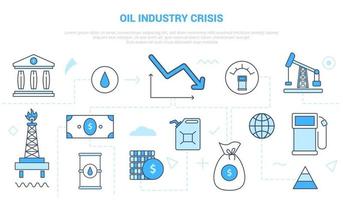 Campagne de chute du concept de crise de l'industrie pétrolière et gazière vecteur