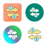 icône de vecteur d'échange d'argent