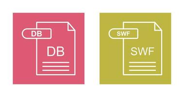 db et swf icône vecteur