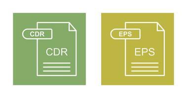 cdr et eps icône vecteur