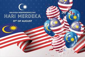 fête de l'indépendance de la malaisie, fête de la merdeka vecteur