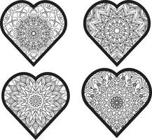 Vecteur gratuit : cadre coeur mignon doodles