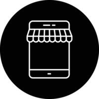 icône de vecteur de boutique mobile