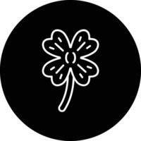 icône de vecteur de trèfle à quatre feuilles