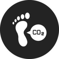 carbone empreinte vecteur icône