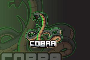 création de logo de mascotte esport et sport cobra serpent vecteur