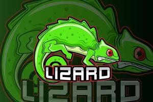 modèle de logo d'équipe e-sports lézard vecteur