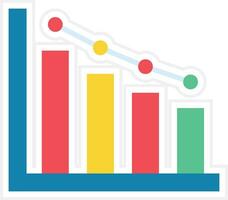 icône de vecteur de diagramme de déclin