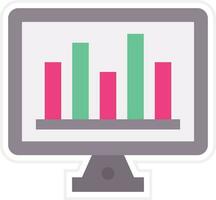 icône de vecteur de graphique à barres en ligne