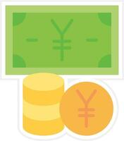 icône de vecteur de devise yen