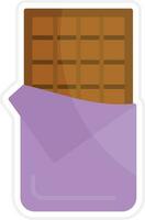 icône de vecteur de barre de chocolat