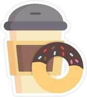 café Donut vecteur icône