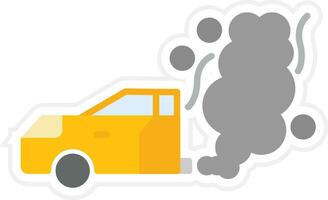 icône de vecteur de pollution de voiture