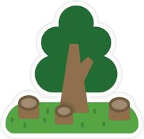 icône de vecteur de déforestation