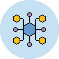 icône de vecteur de molécules