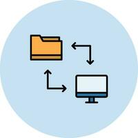 en ligne fichier transfert vecteur icône