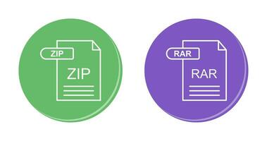 Zip *: français et rar icône vecteur