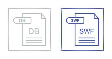 db et swf icône vecteur