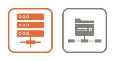 serveur et réseau icône vecteur
