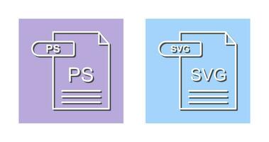 ps et svg icône vecteur