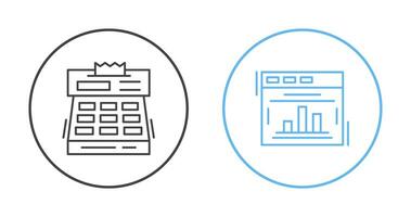 statistiques et check-out icône vecteur