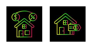 hypothèque et vente icône vecteur