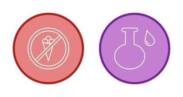 acide liquide et non crème glacée icône vecteur