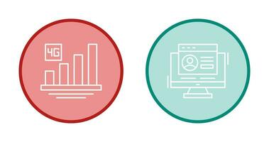 4 g et s'identifier icône vecteur