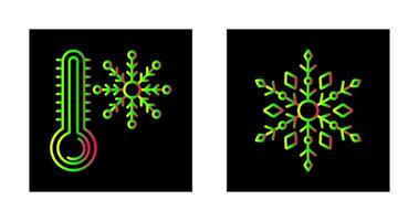 neige flocon et du froid icône vecteur