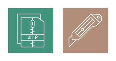 coupeur et Zip *: français fichier icône vecteur