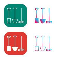 icône de vecteur d'outils de jardinage