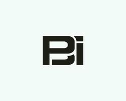 pbi lettre logo conception vecteur