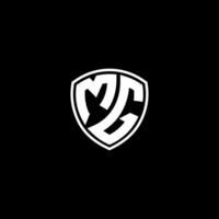 mg initiale lettre dans moderne concept monogramme bouclier logo vecteur