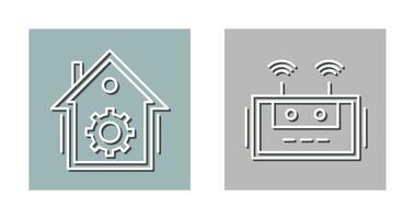 Accueil automatisation et routeur icône vecteur