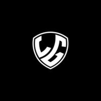 lg initiale lettre dans moderne concept monogramme bouclier logo vecteur