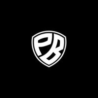 pb initiale lettre dans moderne concept monogramme bouclier logo vecteur