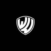 ww initiale lettre dans moderne concept monogramme bouclier logo vecteur