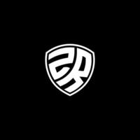 zr initiale lettre dans moderne concept monogramme bouclier logo vecteur