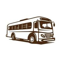 logo de autobus icône école autobus vecteur isolé transport autobus vecteur modèle
