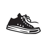 logo de chaussure icône école démarrage vecteur isolé sport des chaussures silhouette conception pour garçon