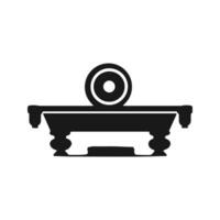une logo de billard table icône bassin table vecteur silhouette billard table conception