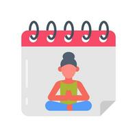 yoga programme icône dans vecteur. illustration vecteur