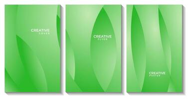 moderne couverture avec abstrait vert bio feuille Contexte vecteur