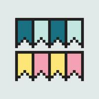 pixel art bruant drapeau vecteur