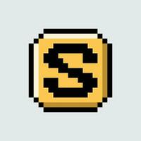 une pixel style icône de une s vecteur